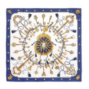 Hermes 'Les Cles' Silk Scarf 90