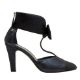 Chanel Metallic Navy CC Shoe Boot - Size 36.5 - Image 1 of 4