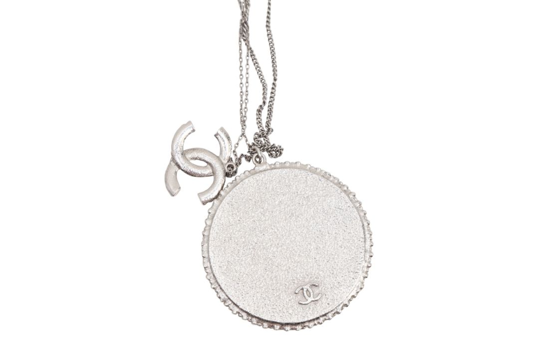 Chanel Grey Agate CC Necklace - Image 2 of 3