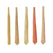Hermes Five Mixed Silk Ties