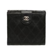Chanel Black Bi Fold Wallet