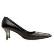 Chanel Black Matalasse Kitten Heel Pump - Size 41