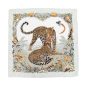 Hermes 'Jungle Love' Silk Scarf 90