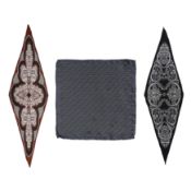 Gucci Two Silk Bandanas and Pocket Square