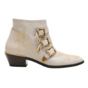 Chloe Grey Studded Susanna Ankle Boot - Size 40
