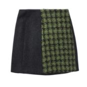 Louis Vuitton Grey Wool A Line Skirt - Size 38