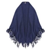 Badiali Blue Marl Cashmere Knit Wrap Shawl