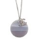 Chanel Grey Agate CC Necklace - Image 1 of 3