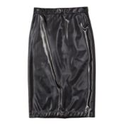 Burberry Black PU Pencil Skirt - Size 10