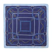 Cartier Navy Chains & Belt Silk Scarf