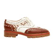 Christian Louboutin White Cappadonna Brogue - Size 37.5