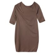 Bottega Veneta Brown Silk Jersey Tunic Dress - Size 42