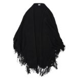 Badiali Black Cashmere Knit Wrap Shawl