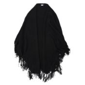 Badiali Black Cashmere Knit Wrap Shawl