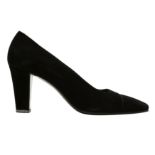 Chanel Black Square Toe Heel Pump - Size 39
