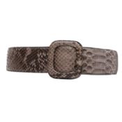λ De Nicola Grey Python Wide Belt - Size 90