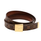 Louis Vuitton Damier Ebene Ceinture Carre Belt