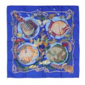 Hermes 'Grands Fonds' Silk Scarf 90