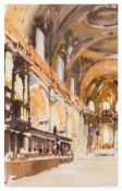 § John Yardley (British, b.1933) Church Interior