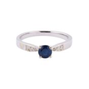 A sapphire and diamond ring
