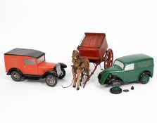 A model of a W. H. Smith & Son branded horse drawn cart