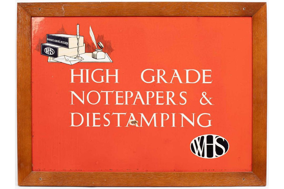 Two W. H. Smith enamel advertising signs - Image 2 of 6