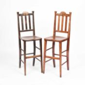 Two Heal & Son tall chairs or stools