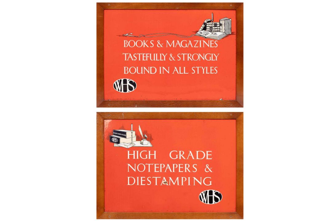 Two W. H. Smith enamel advertising signs - Image 1 of 6