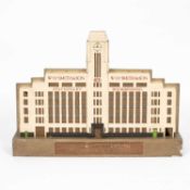 An architectural model of the W. H. Smith building, Bridge House, Albert Embankment