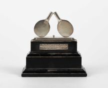 A silver mounted trophy