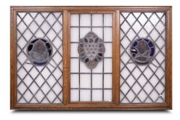 A large leaded glass panel from W. H. Smith Worcester