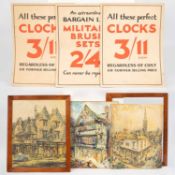 Three W. H. Smith card advertising posters