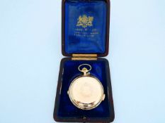 Goldene Taschenuhr mit Repetition und Stoppfunktion