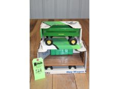JD Flarebox Wagon & Ertl Hay Wagon