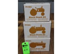 Cockshutt Museum Set of 3 Tractors - Black Hawk 20 & 50 & Cockshutt 560 Dsl.