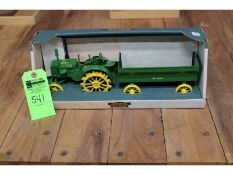JD GP Tractor on Steel w/Flarebox Wagon