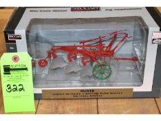 Oliver 3 Bottom Plow on Wheels - Red w/Green Wheels