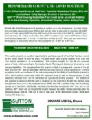 +/-133.36 Surveyed Acres of Red Rock Twp., Minnehaha Co., SD Land