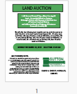 Horsley - +/-80 Acres of Roswell Twp., Miner Co., SD Land