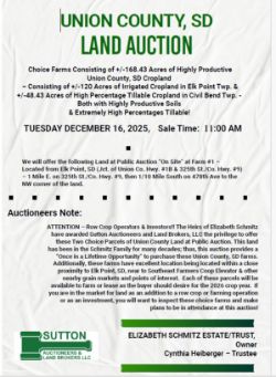 Schmitz - +/-168.43 Acres of Union Co., SD Land
