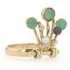 Ring in 585er Gold mit Chrysopras und Zuchtperlen  - Bild 3 aus 6