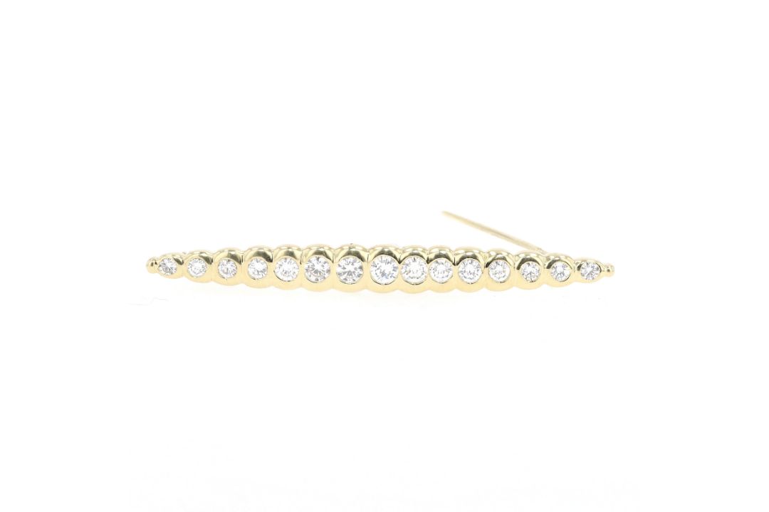 Brosche in 585er Gold mit Brillanten  - Bild 1 aus 4