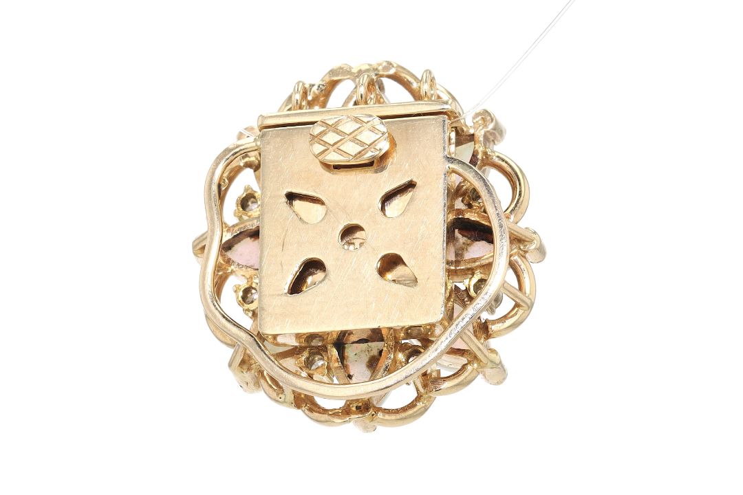 Kettenschloss, 585er Gold mit Opalen und Brillanten - Bild 4 aus 5