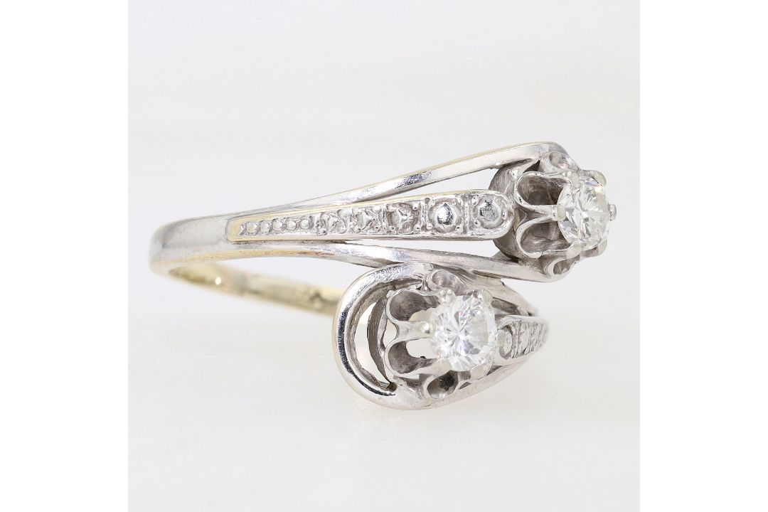 Ring in 585er Gold mit Brillanten - Bild 3 aus 6