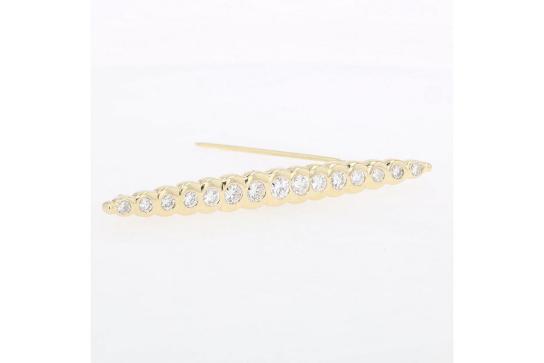Brosche in 585er Gold mit Brillanten  - Bild 3 aus 4