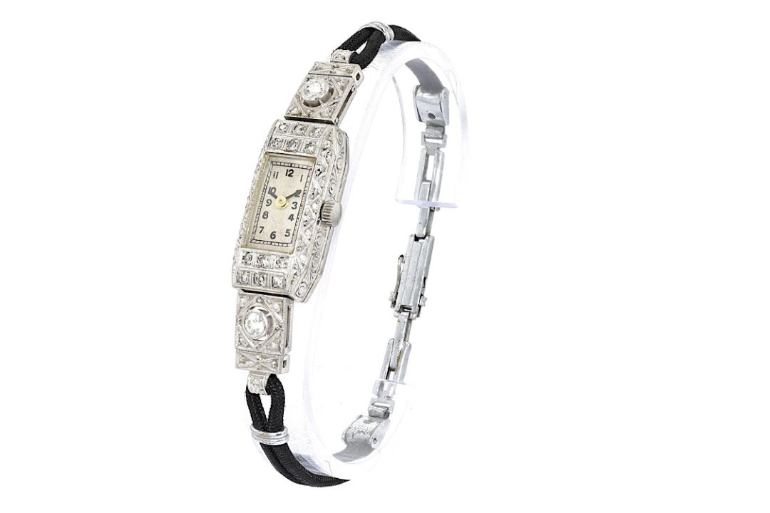 Armbanduhr 585 Gold mit Diamanten  - Bild 2 aus 5