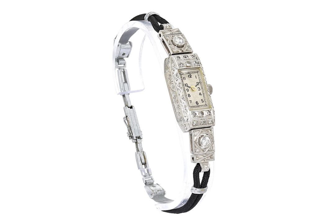 Armbanduhr 585 Gold mit Diamanten  - Bild 3 aus 5