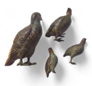 A large Austrian cold painted bronze figure of a p