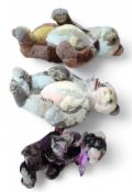 Three Charlie bears in bags. Comprises: 