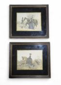 A pair of Victorian lithographs of riding interest